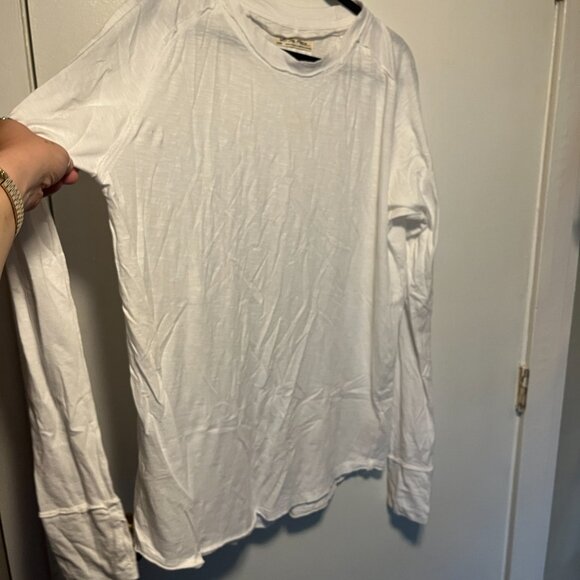 We The Free White Long Sleeve Slub Knit Tee Shirt – Women’s Large - Picture 4 of 5